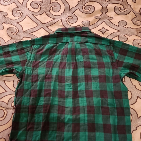 $OLD! 138 Polo Ralph Lauren GREEN& Black Plaid Double Faced Flannel Shirt Sz Lrg - Picture 7 of 9